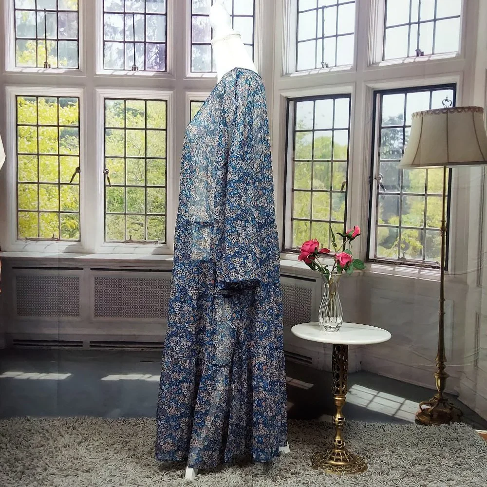 NWT SONOMA RUFFLE TIERED FLORAL DUSTER (PLUS SIZE)